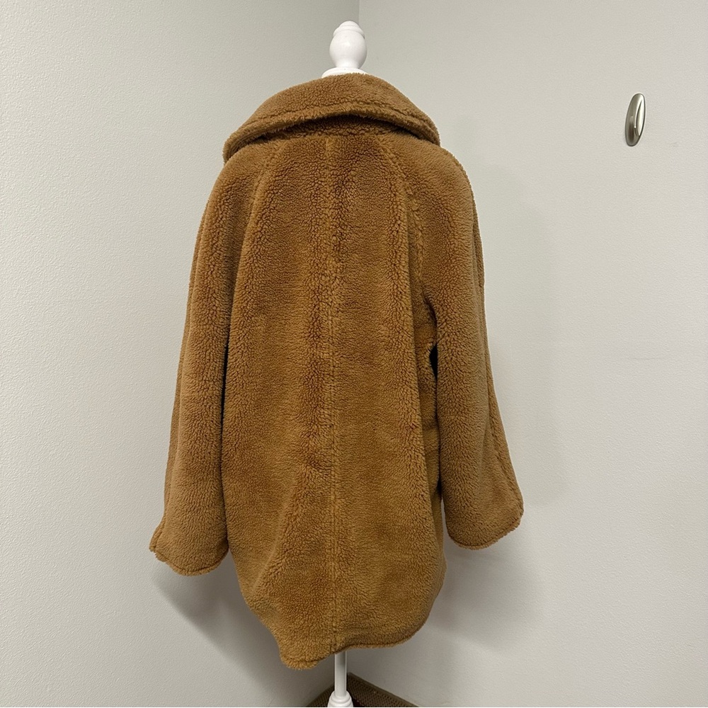 GAP Teddy Sherpa Coat – Brown – Size L - Picture 3 of 10